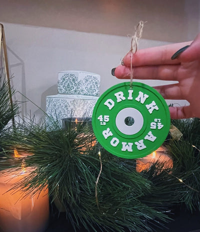 Weight Plate Holiday Ornament Perfect gift, weightlifter, gym goer, CrossFit, lifting