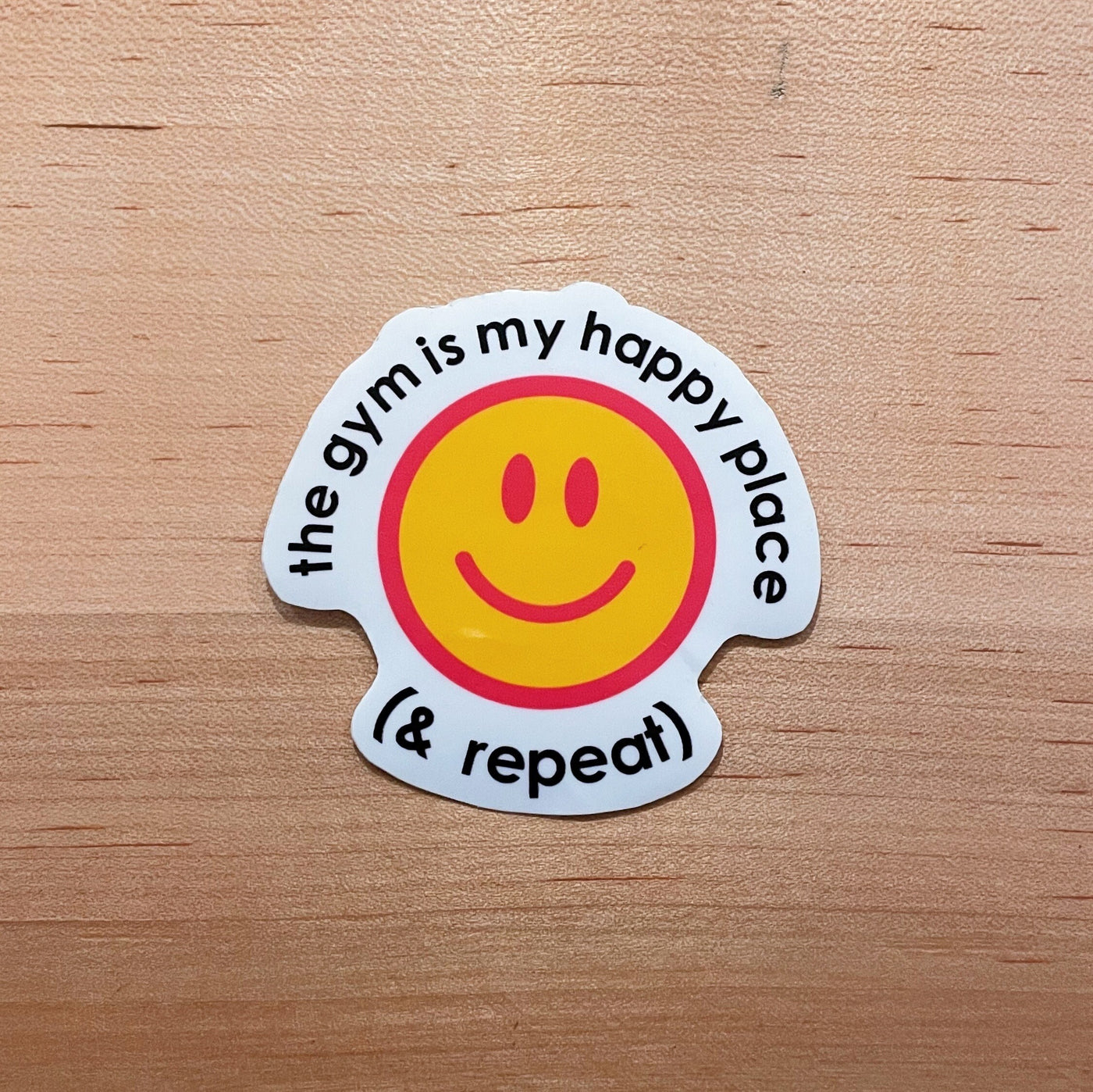 The Gym is My Happy Place sticker , Planner stickers, Funny stickers, Workout stickers, Gym Stickers, Cross fit, Lifting